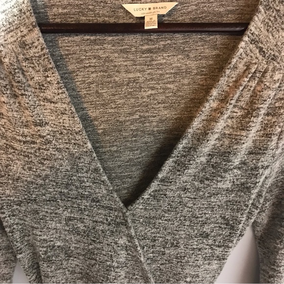 👗Lucky Brand Wrap Dress Grey. Size M - Picture 5 of 14